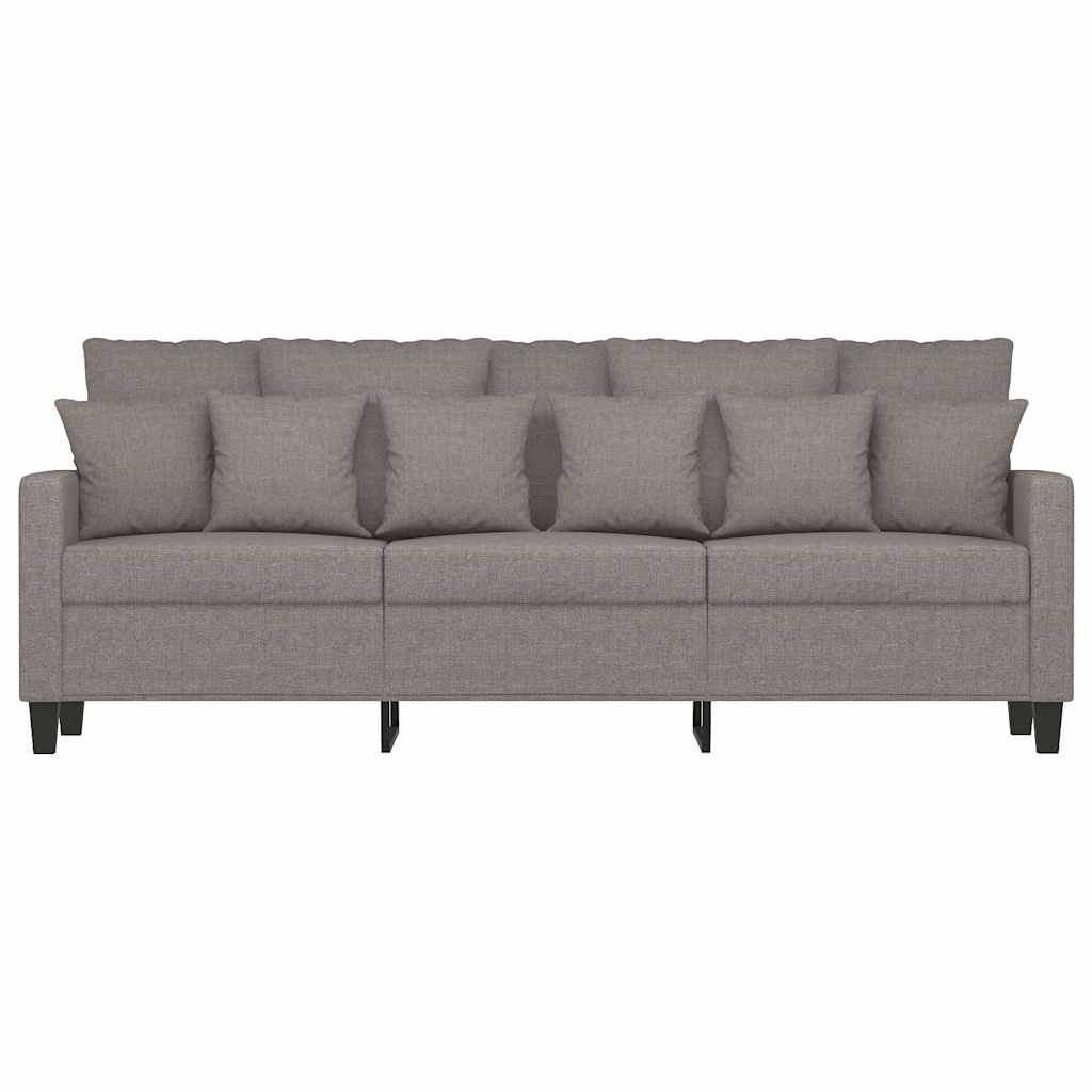vidaXL Driezitsbank 180 cm stof taupe
