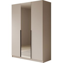 Meubella Kledingkast Sabre - Beige - 150 cm - Met spiegel