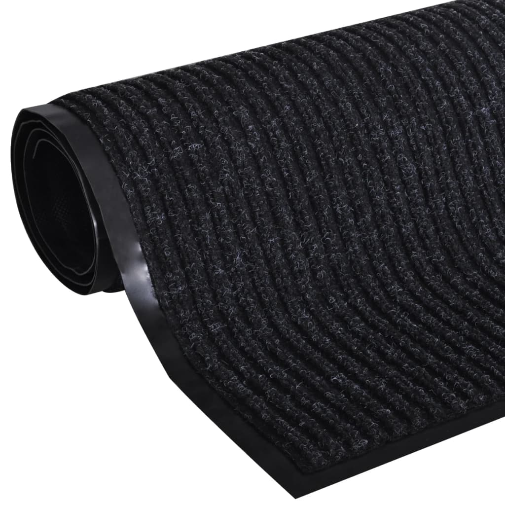 vidaXL Deurmat PVC 120 x 90 cm (zwart)