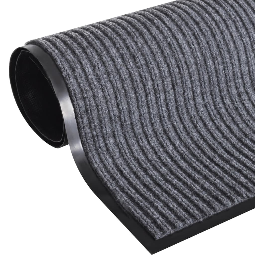 vidaXL Deurmat PVC 90 x 60 cm (grijs)