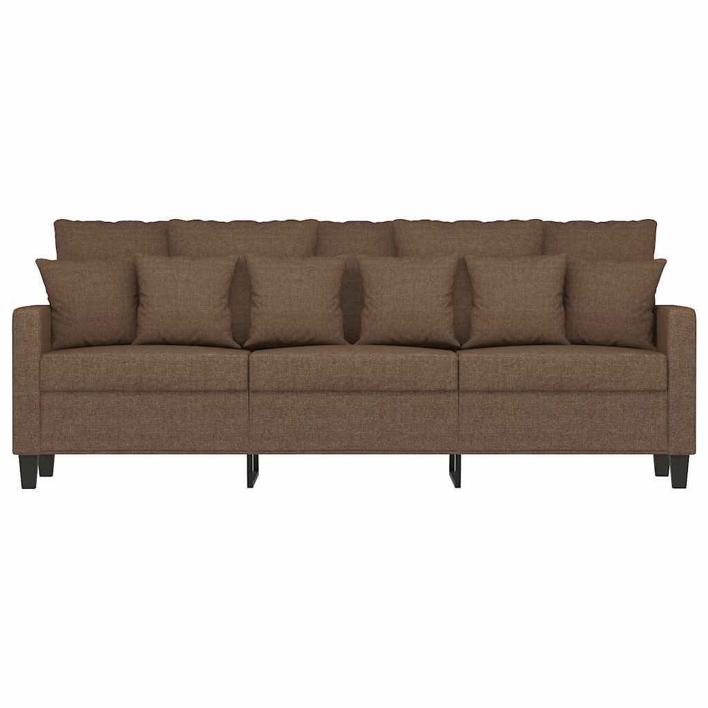 vidaXL Driezitsbank 180 cm stof bruin