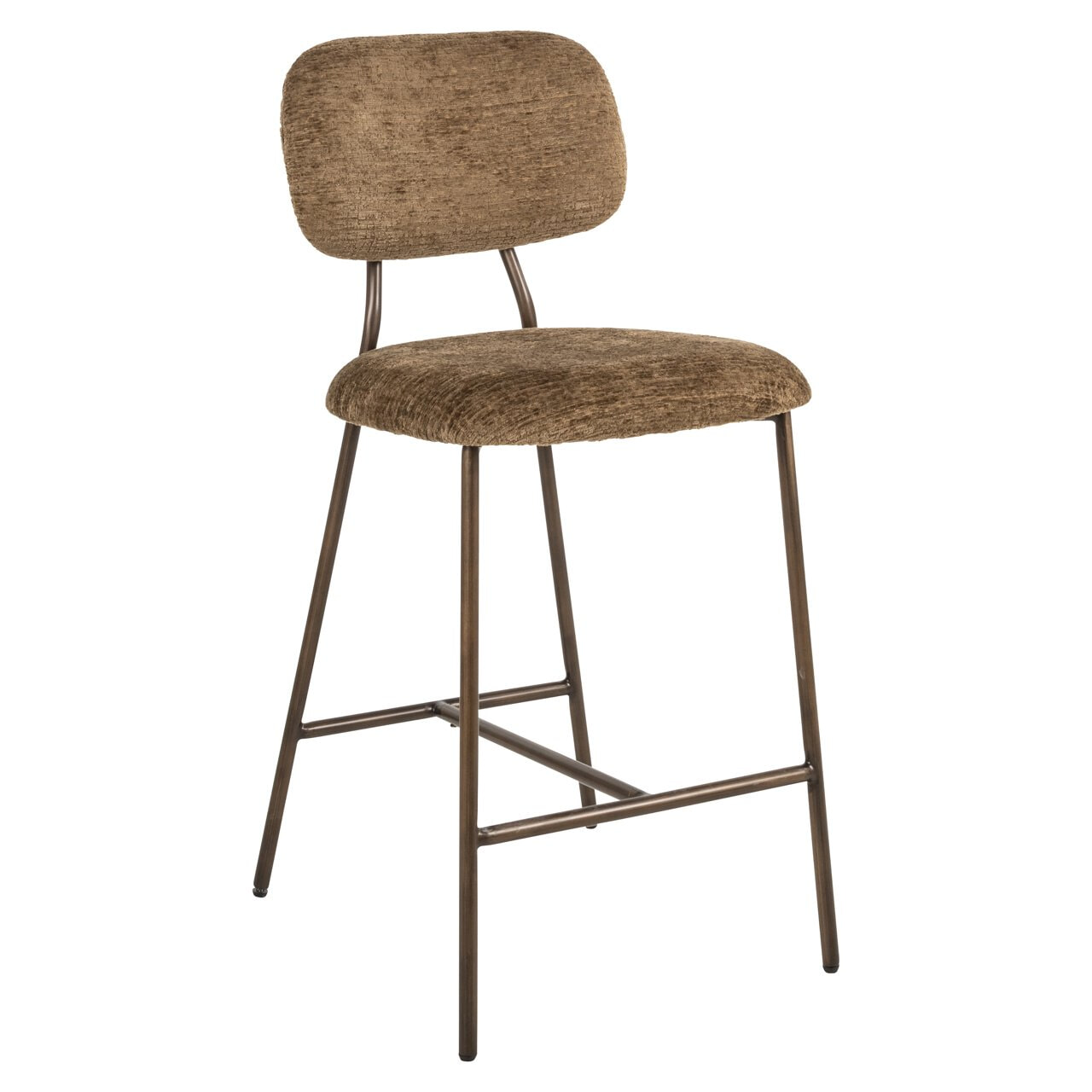 Richmond Interiors Richmond Barstoel Xenia Geweven stof - Brandy (zithoogte 66cm)