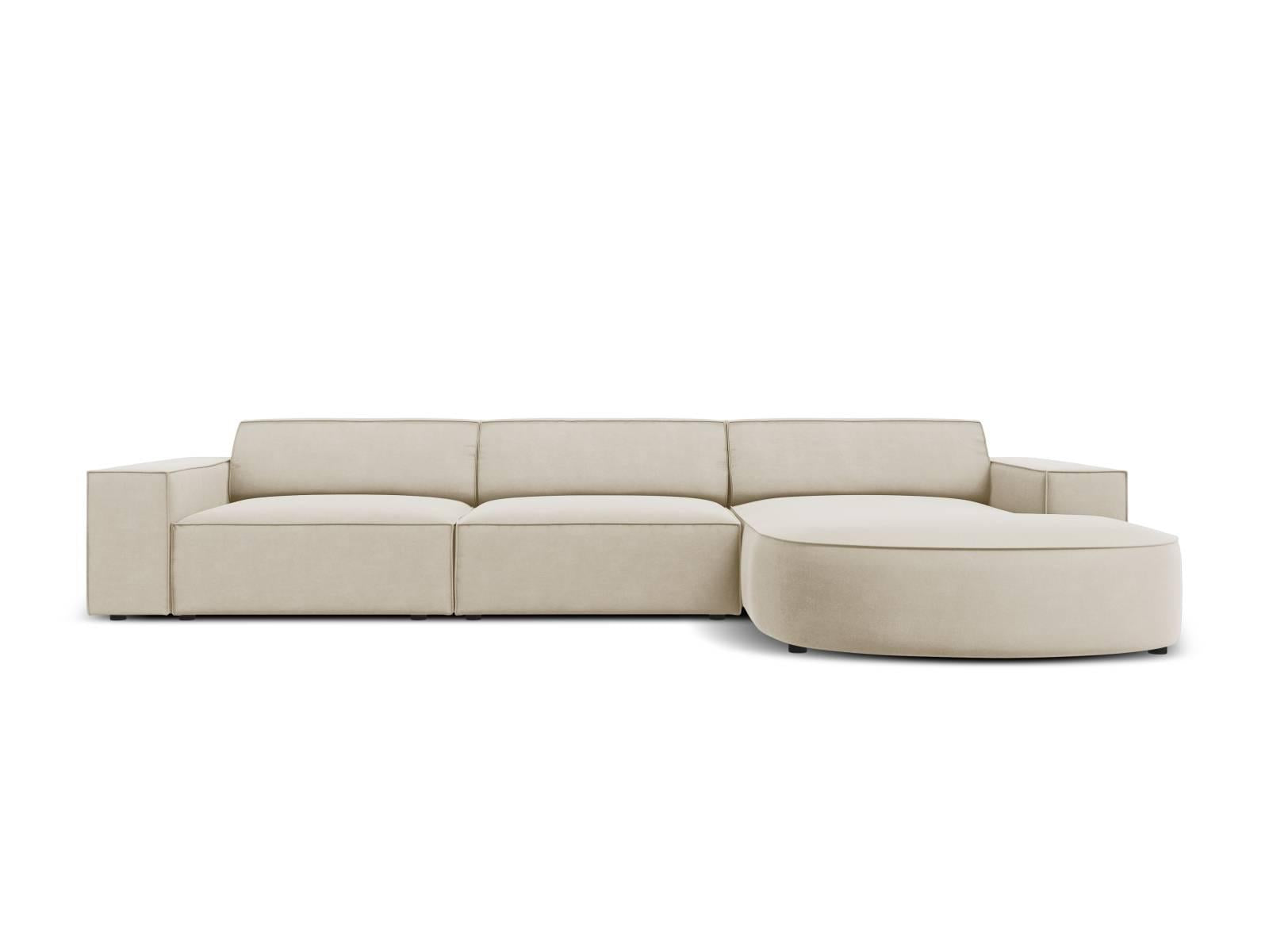 Micadoni 5-zits hoekbank Jodie velvet rechts rond | 