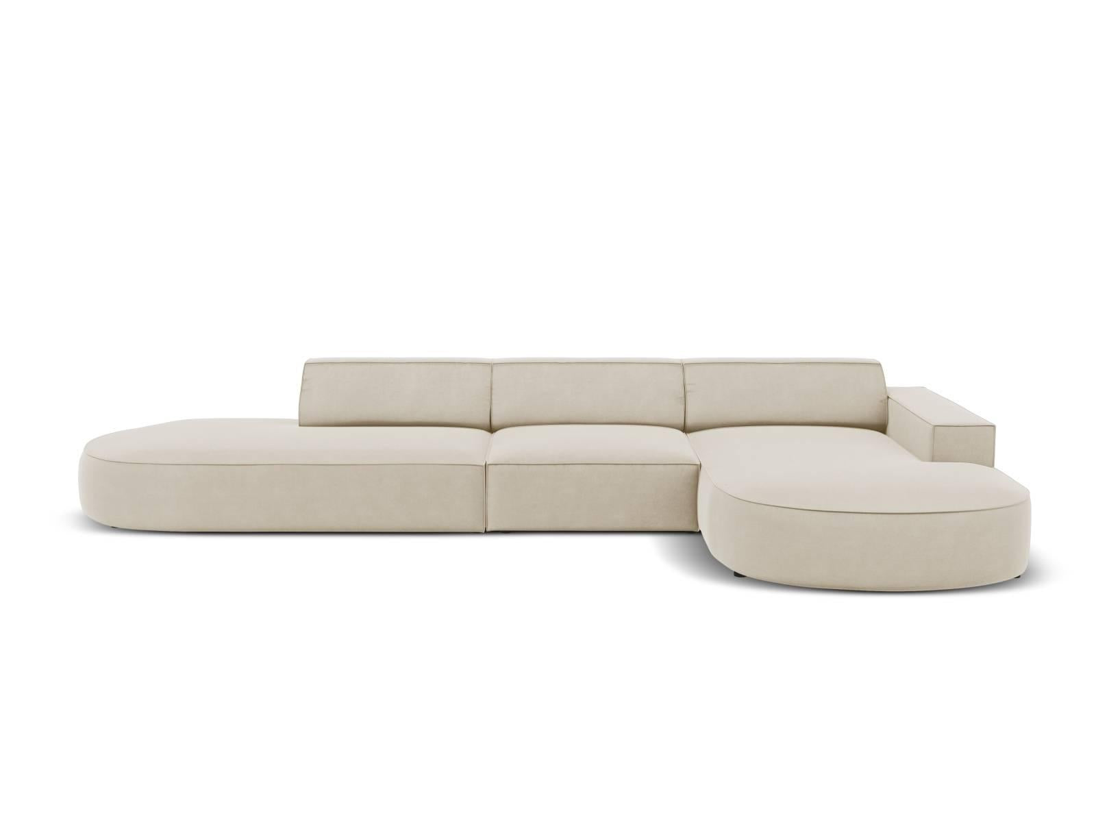 Micadoni 6-zits hoekbank Jodie velvet rechts rond | 