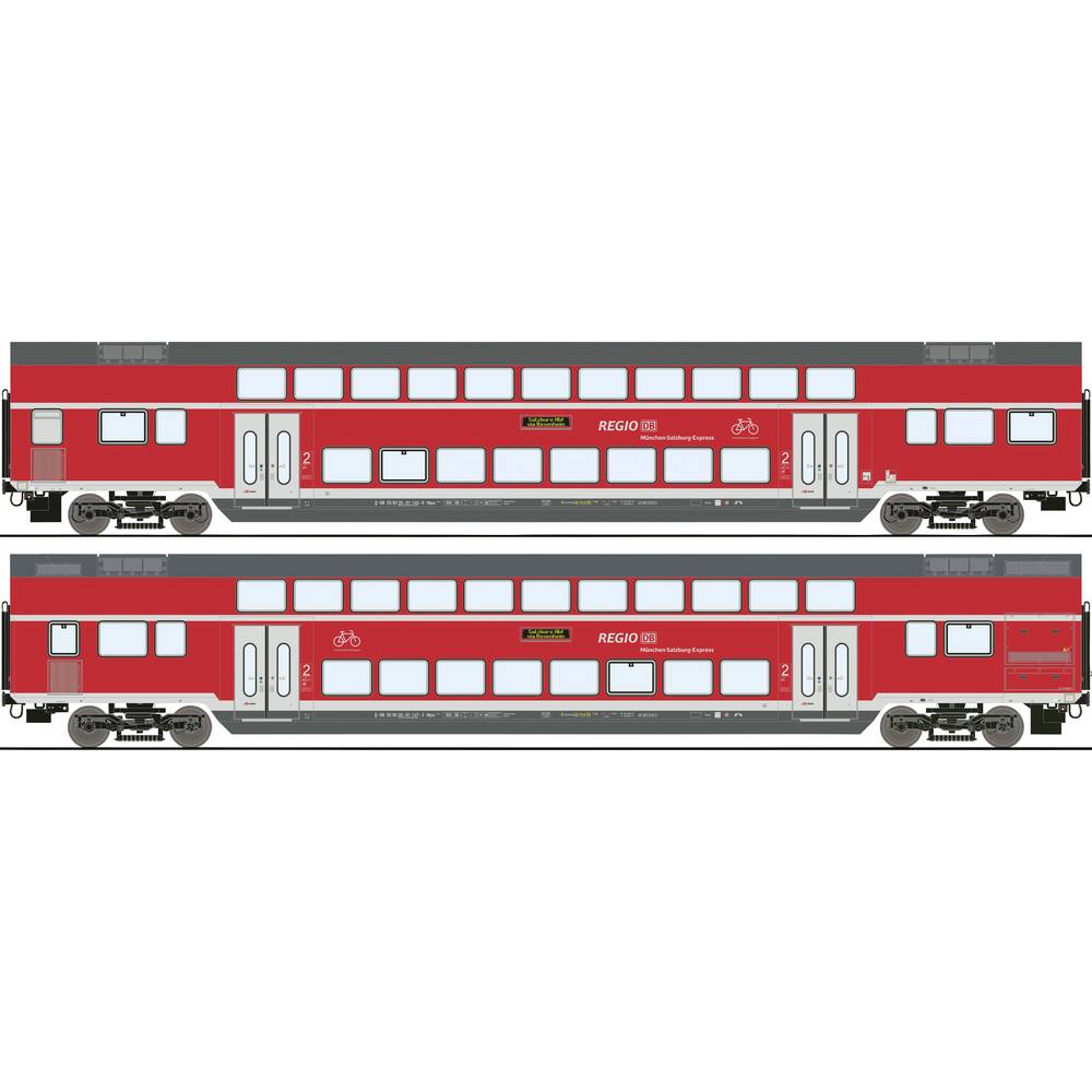 Roco 6200145 H0 2-delige set dubbeldekswagons van de DB AG