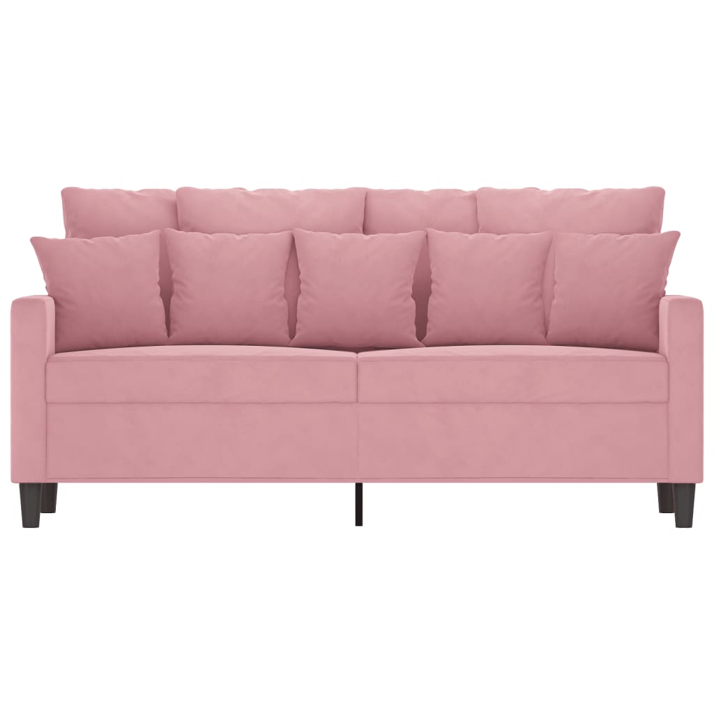 vidaXL Tweezitsbank 140 cm fluweel roze