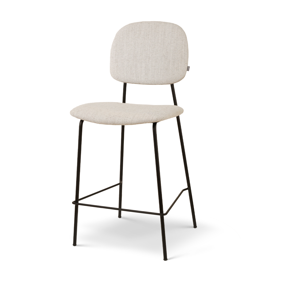 Nolon Jasmijn barkruk beige gemêleerd - zwart onderstel - 65 cm