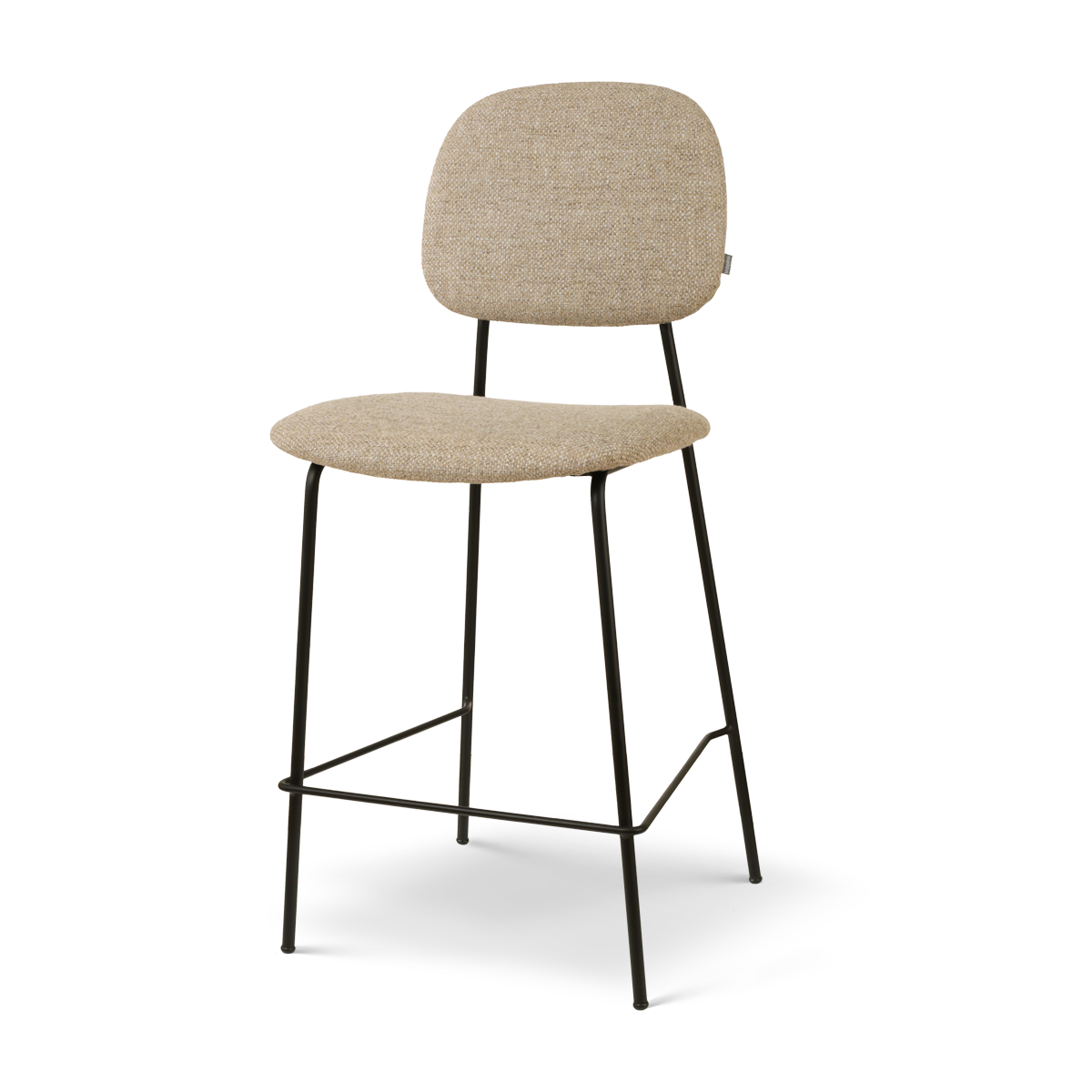Nolon Jasmijn barkruk taupe - zwart onderstel - 65 cm