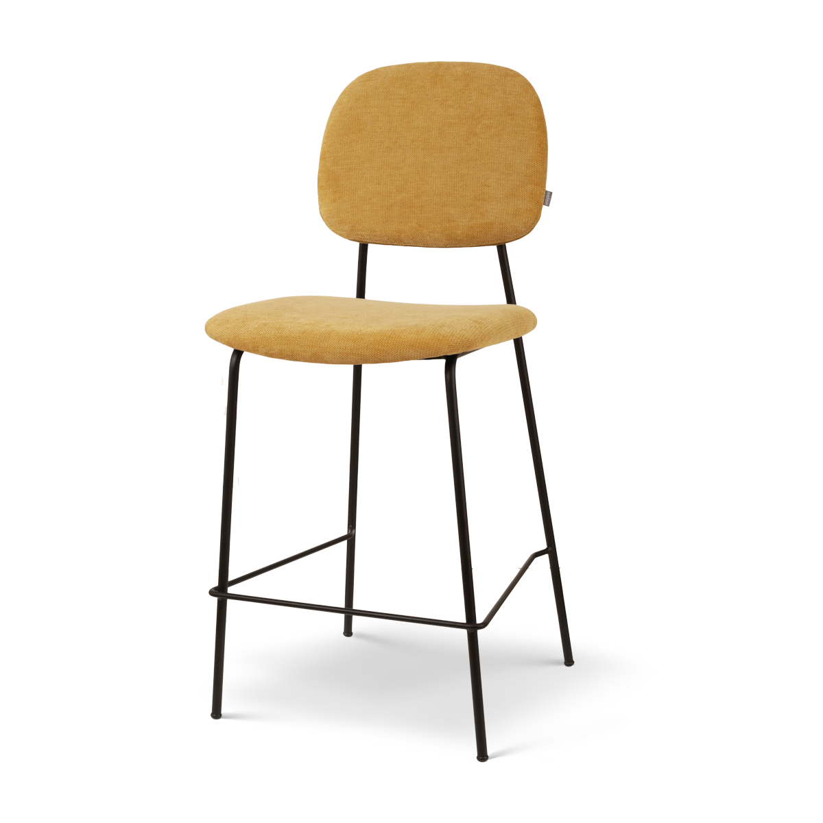 Nolon Jasmijn barkruk warm oker - zwart onderstel - 65 cm