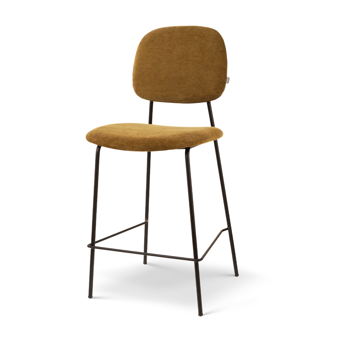 Nolon Jasmijn barkruk warm groen - zwart onderstel - 65 cm