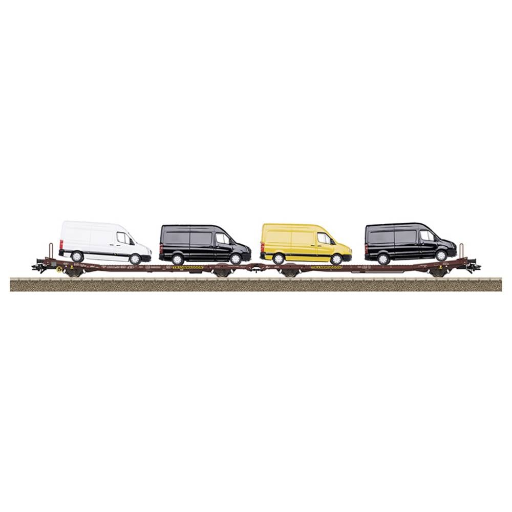 TRIX H0 24428 H0 platte wagen-paar 800B van Transwaggon GmbH