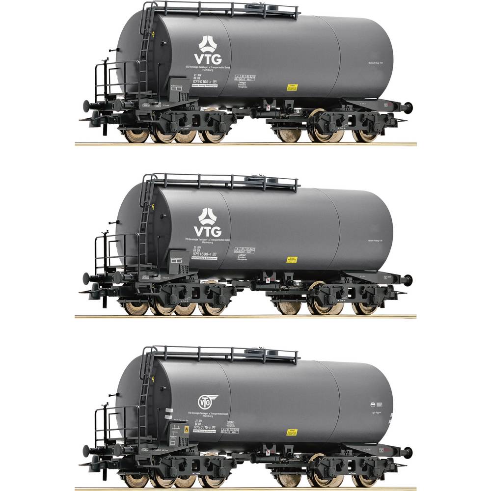 Roco 6600162 H0 3-delige set ketelwagens van de VTG/DB