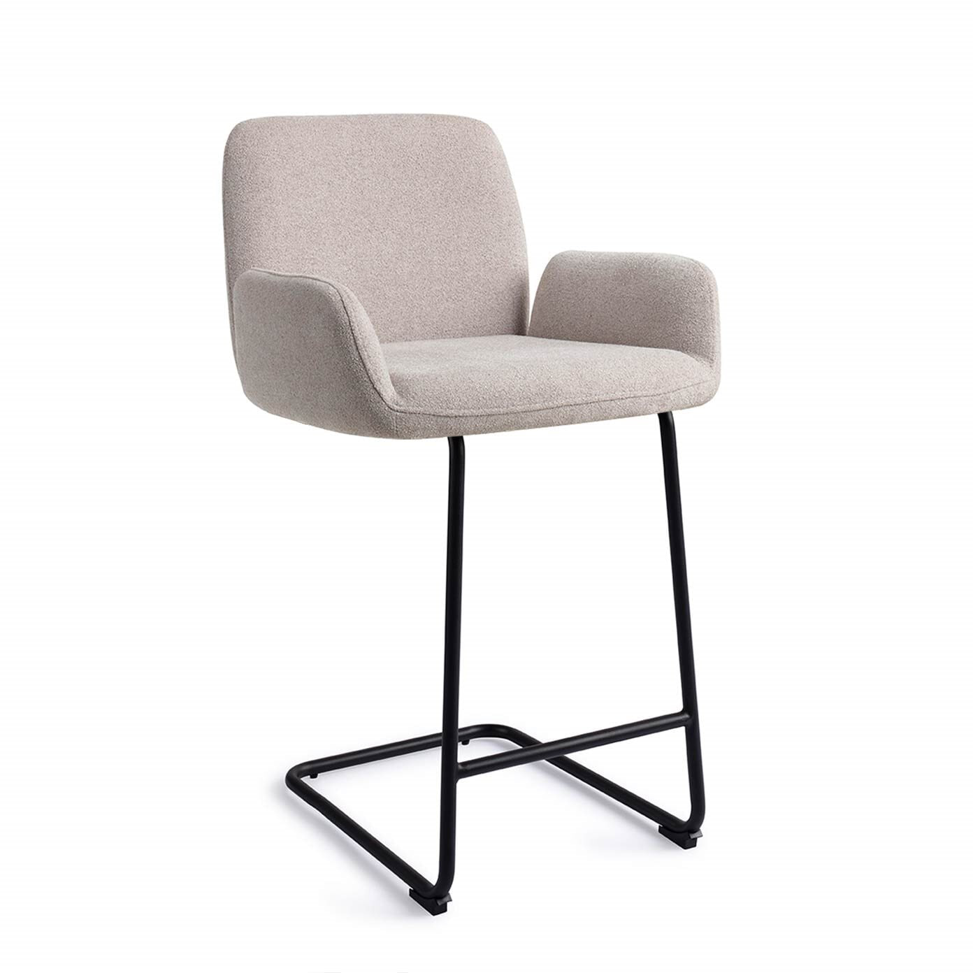 Jesper Home Barkruk Misaki Arch Black - Pretty Plaster (zithoogte 66cm)