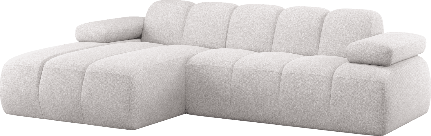 WOOOD | Mojo chaise longue links boucle ecru melange | Zitmeubels woonkamer | Hoekbank