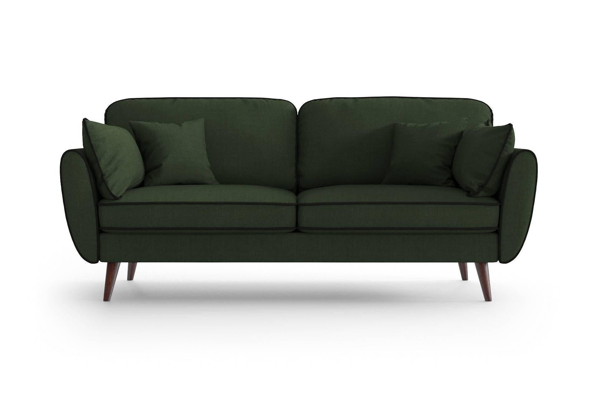 NADUVI Collection 3-zitsbank Zara linnen met contrast piping | 