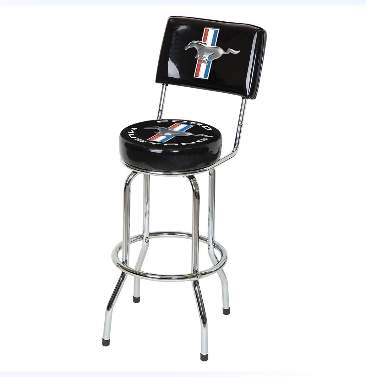 Fiftiesstore Ford Mustang Barkruk met Rugleuning - Officieel Gelicenseerd Product