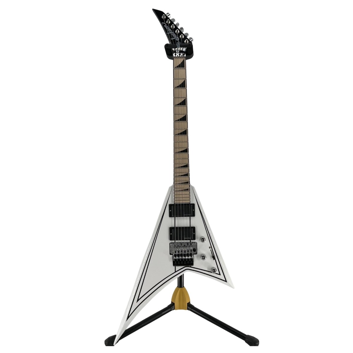 Jackson X Series Rhoads RRX24M Snow White with Black Pinstripes - Ex Demo