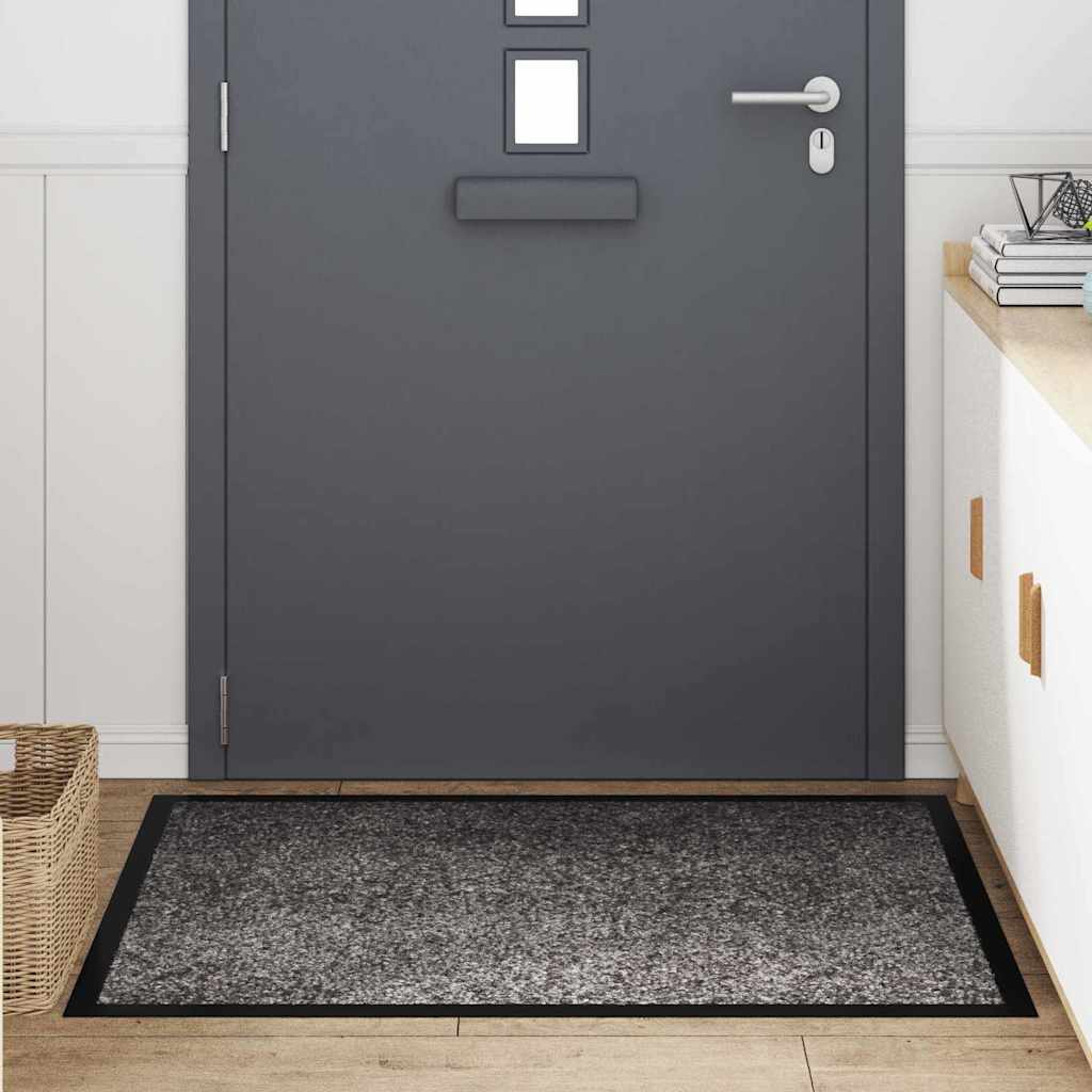 vidaXL Deurmat Lichtgrijs 80 x 120 cm Teddy Stof