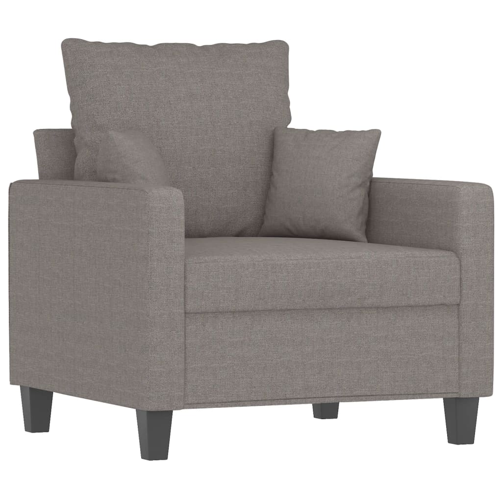vidaXL 4-delige Loungeset met kussens stof taupe