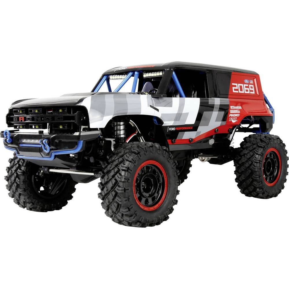 Amewi Hyper GO Ford Bronco Baja 1000 Brushless 1:12 RC auto Elektro Crawler RTR 2,4 GHz Incl. accu en laadkabel, Met lichteffect