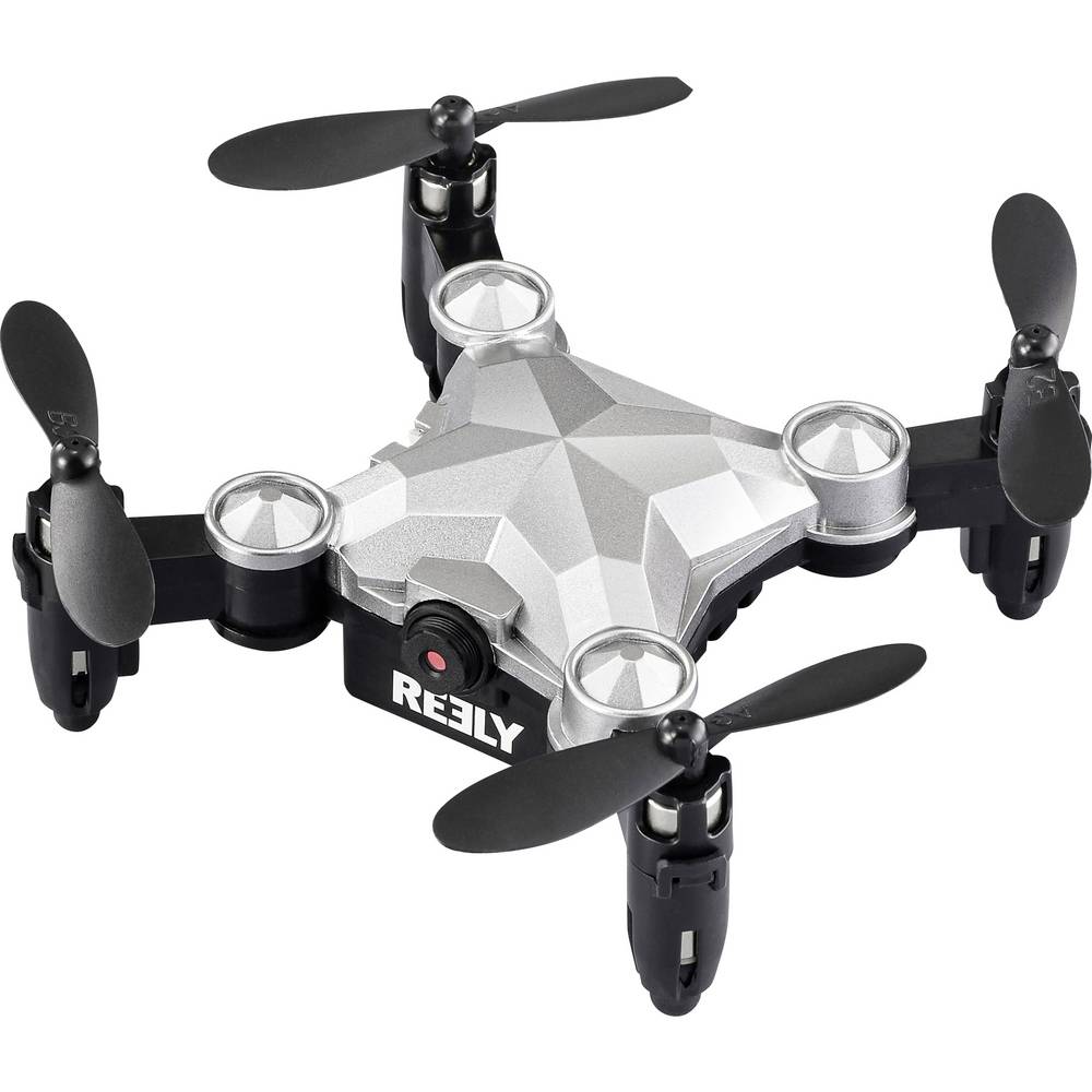 Reely Suitcase mini drone Drone (quadrocopter) RTF Beginner, Luchtfotografie Zilver-zwart
