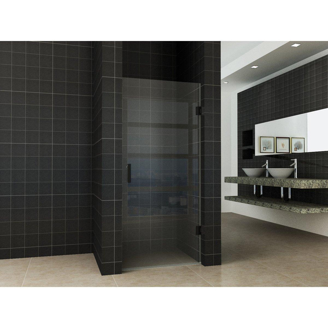 Wiesbaden Less Nisdeur zonder profiel 90x200cm 8mm glas met NANO coating zwart mat sw62391/sw545328