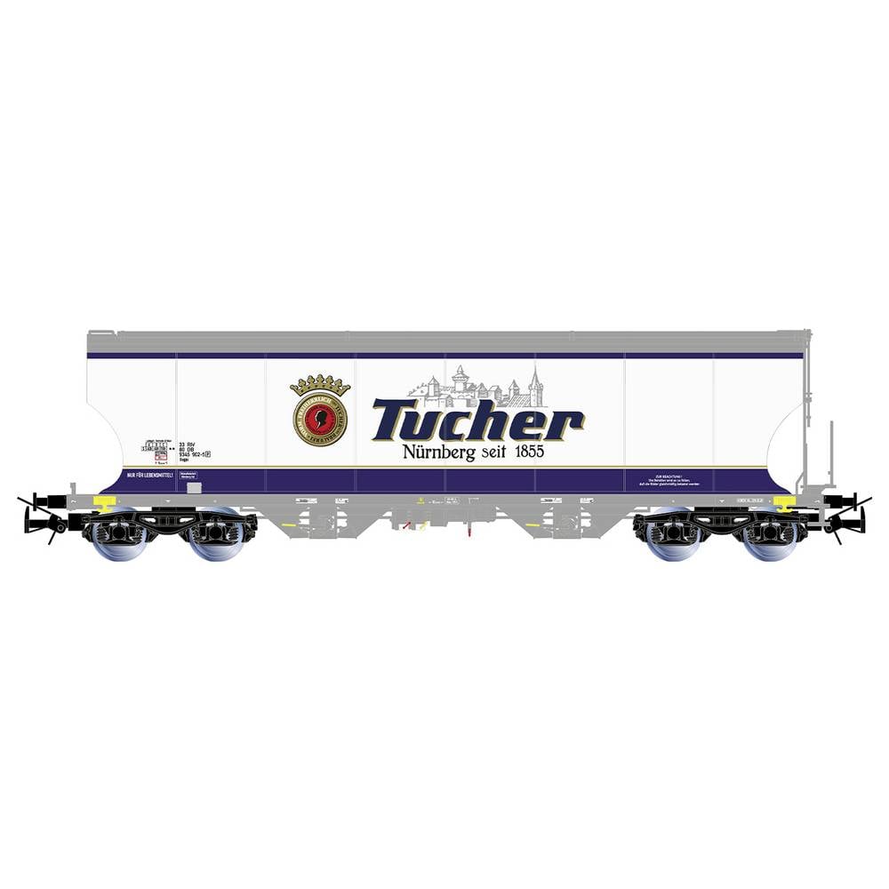 Rivarossi HR6676 H0 4-assige Graansilo-wagen doek, lichtblauw