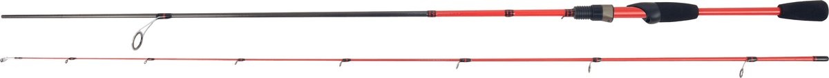 ALBATROS Streetfishing Concept UL Spin - 2-delige ultra light spinhengel 210 cm, 3-12 g werpgewicht, 90 g lichtgewicht Red - Rood