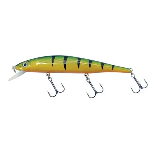 Predox XS-Pro Cuda 11,5CM 15g – drijvende plug met holografische afwerking en 3D ogen Green Perch