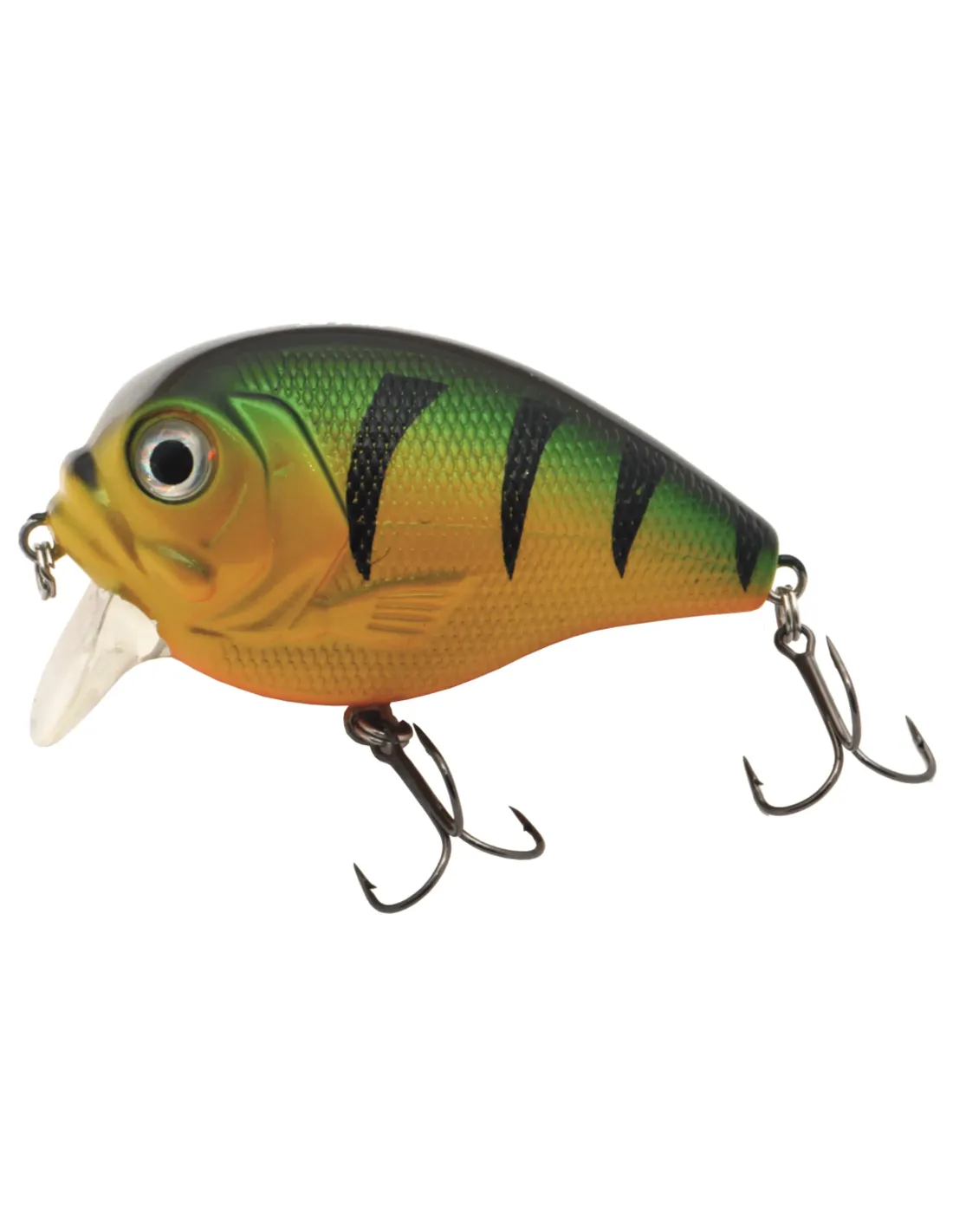 Predox XS-Pro Fat Bob 7CM 24g – Drijvende crankbait met holografische afwerking en black nickel dreggen Green Perch