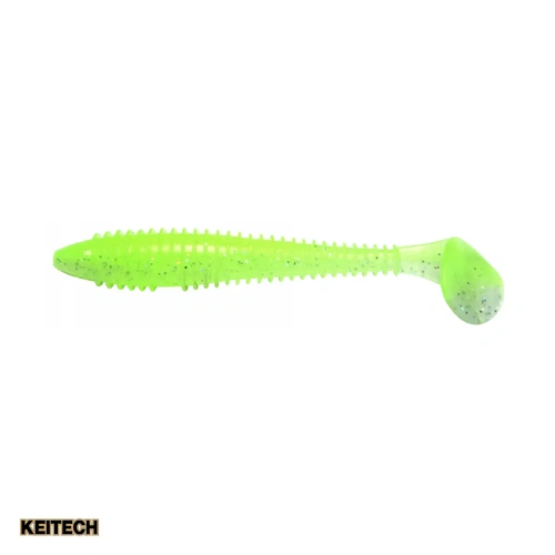 Keitech Swing Impact Fat 3.8 (9,5 cm) Softbait - 6 stuks Lime Chartreuse 424C