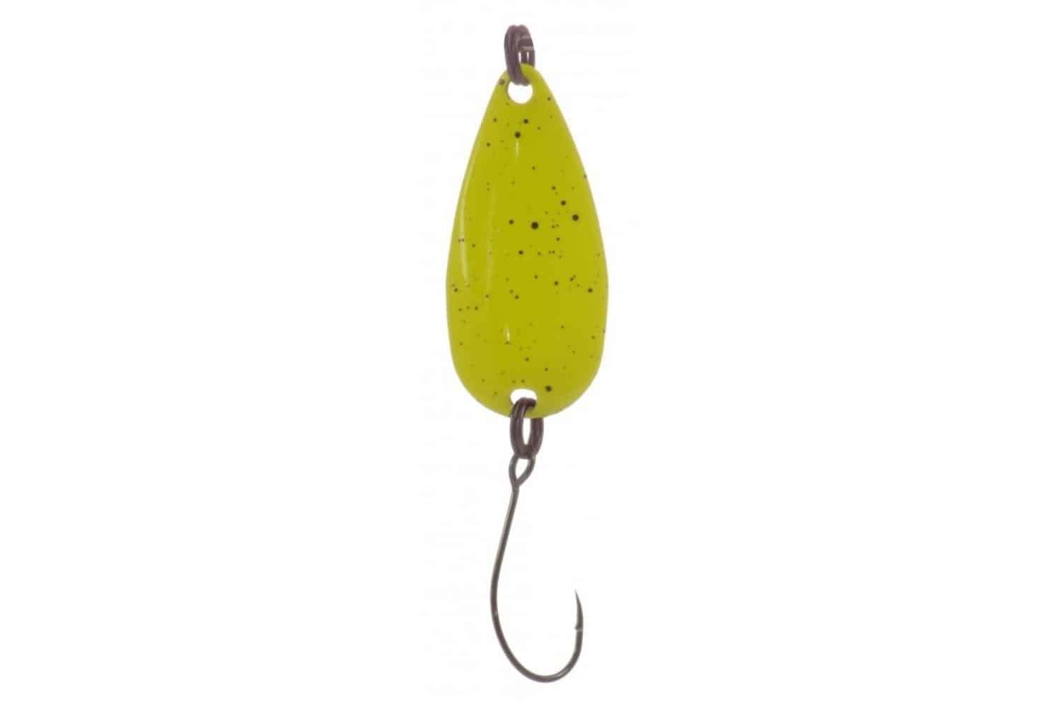 Predox Spoon Teaser 2GR/H6 – Ultralichte forellepel met dubbele kleur en micro barb haak Yellow/Black