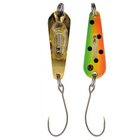 Predox Rattle Spoon 2.3GR/H6 – Microlepel met ratelgeluid voor forel en baars Fire Tiger