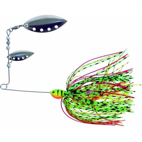 Predox Spintexx Double Will 13 g - krachtige spinnerbait met dubbele willowbladen voor roofvissen Fire Tiger