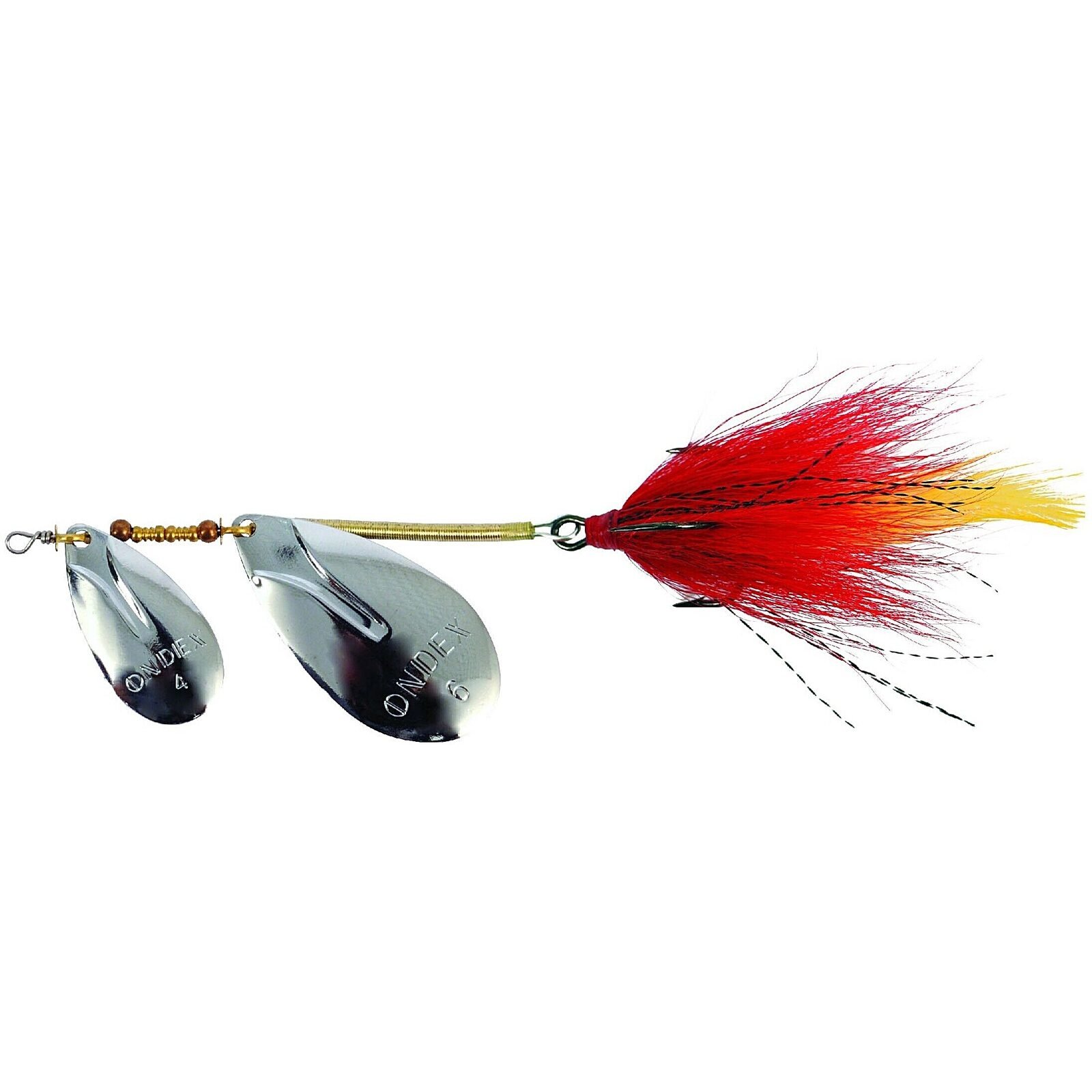 Ondex Buck Tandem spinner 4/6 – 11,5 gram met dubbele bladen Silver