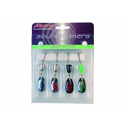 ALBATROS Spinkit -  Soundmaker 4-delige spinnerset met metalen blinkers voor roofvissen