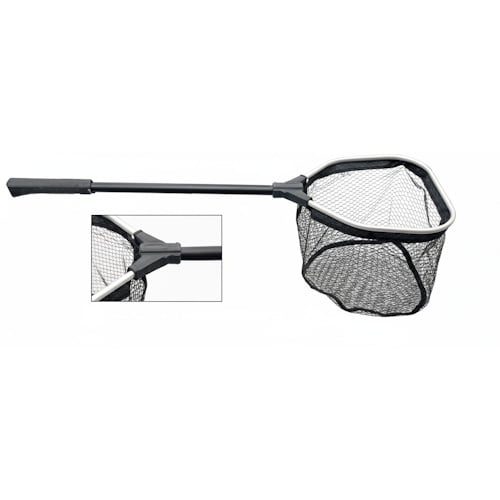 ALBATROS Aasvis Vijverschepnet Rubber 25x25 cm - visvriendelijk rubber net met 85 cm steel