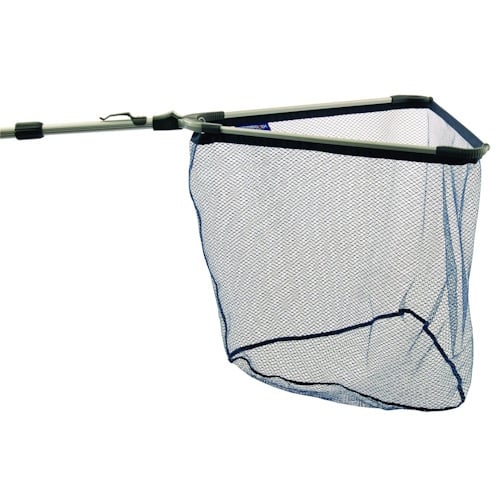 Predox Rubber landingnet 50x50x45 cm - sterk en inklapbaar schepnet met rubber coating en 170 cm steel