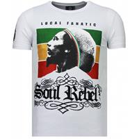 Local Fanatic Soul Rebel Bob - Rhinestone T-shirt - Wit