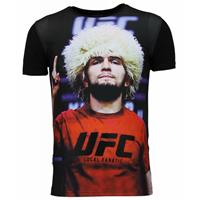 Local Fanatic UFC Campion - Khabib Nurmagomedov T-shirt - Zwart