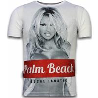 Local Fanatic Palm Beach Pamela - Digital Rhinestone T-shirt - Wit