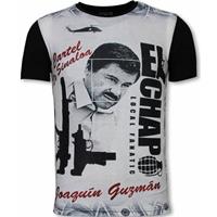 Local Fanatic El Chapo - Digital Rhinestone T-shirt - Zwart