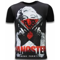 Local Fanatic  T-Shirt Gangster Marilyn Digital Strass