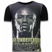Local Fanatic The Undefeated Champion - Digital Rhinestone T-shirt - Zwart