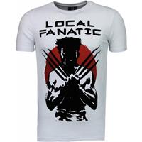 Local Fanatic Wolverine - Flockprint T-shirt - Wit