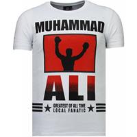 Local Fanatic Muhammad Ali - Rhinestone T-shirt - Wit