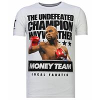 Local Fanatic Money Team Champ - Rhinestone T-shirt - Wit