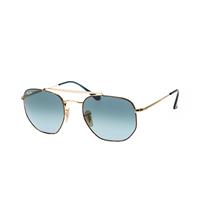 Ray Ban Marshal Uniseks Sunglasses Gläser: Blauw, Frame: Goud - RB3648 91023M 54-21