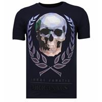 Local Fanatic Skull Originals - Rhinestone T-shirt - Navy