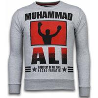 Local Fanatic Muhammad Ali - Rhinestone Sweater - Grijs